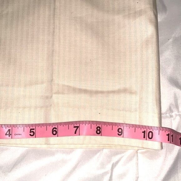 Liz Claiborne Audra Womens Off-White Straight-Leg Pants Size 12 Cotton Blend - Picture 5 of 14